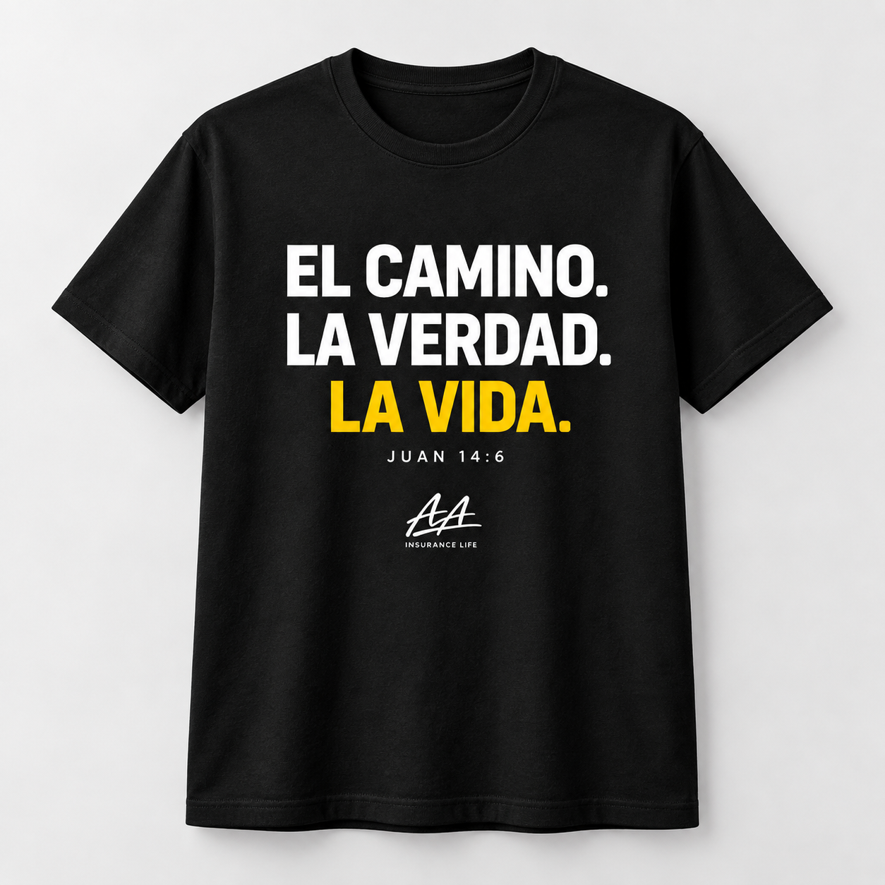 Camisa · El camino, la verdad y la vida en Negro