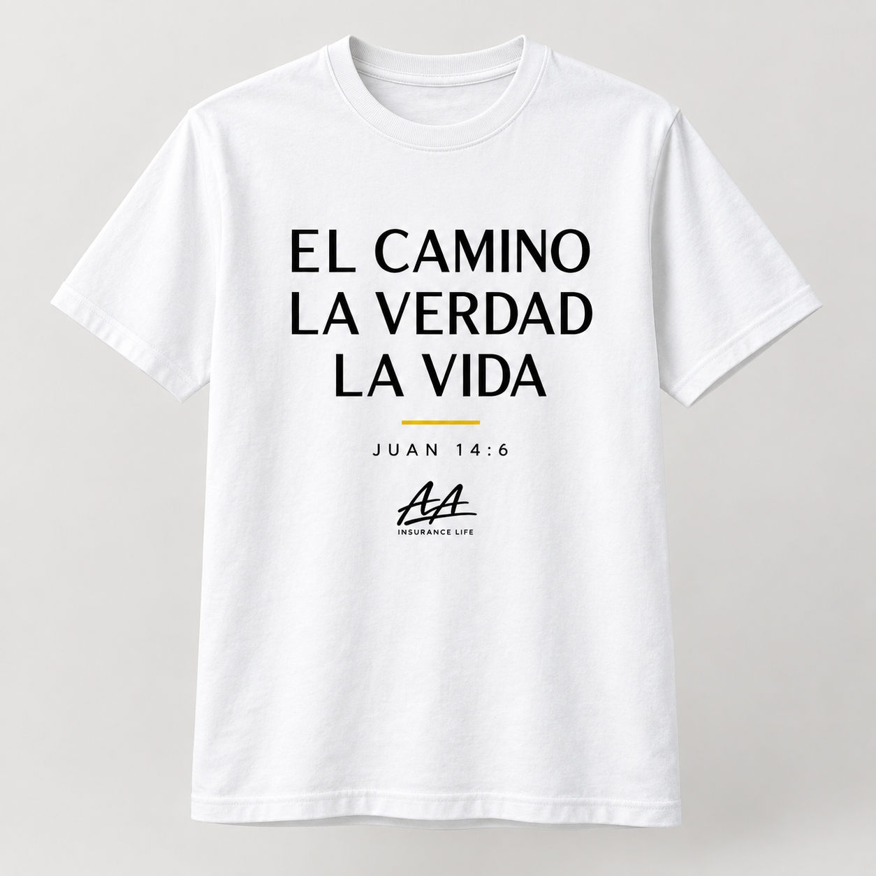 Camisa · El camino, la verdad y la vida en Blanco
